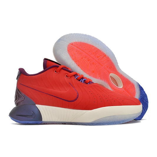 NIKE Lebron 21 - James Theatre Sneakers - Red Unisex Streetwear Limited Edition