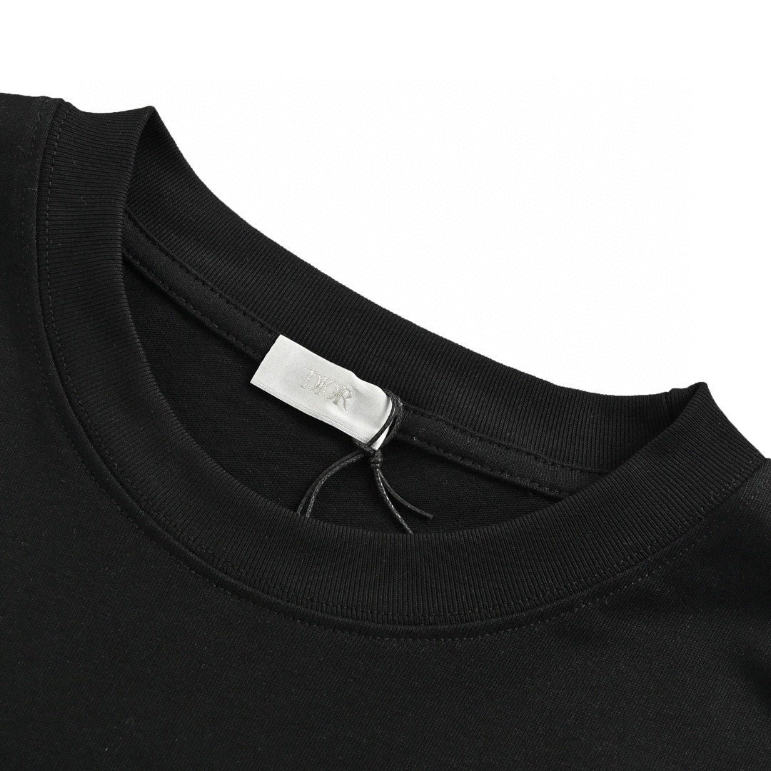 Camiseta Dior con estampado de estrella, negra