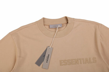 Fear Of God Essentials T-shirt - Beige Unisex Streetwear Limited Edition - <p dir='ltr'><span>This Fear of God Essentials t-shirt features a simple, minimalist design in a
