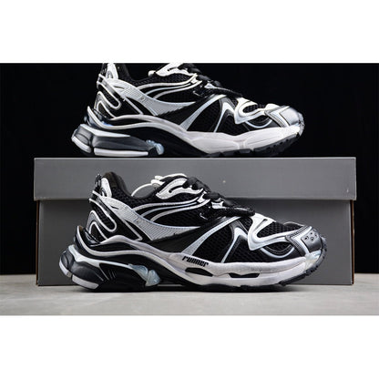 BALENCIAGA Runner - White Sneakers - Black Unisex Streetwear Limited Edition - The BALENCIAGA Runner x Black White sneakers exude a sleek and timeless elegance, perfect for