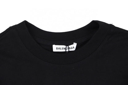 Camiseta Balenciaga con logo Wave (Negra)