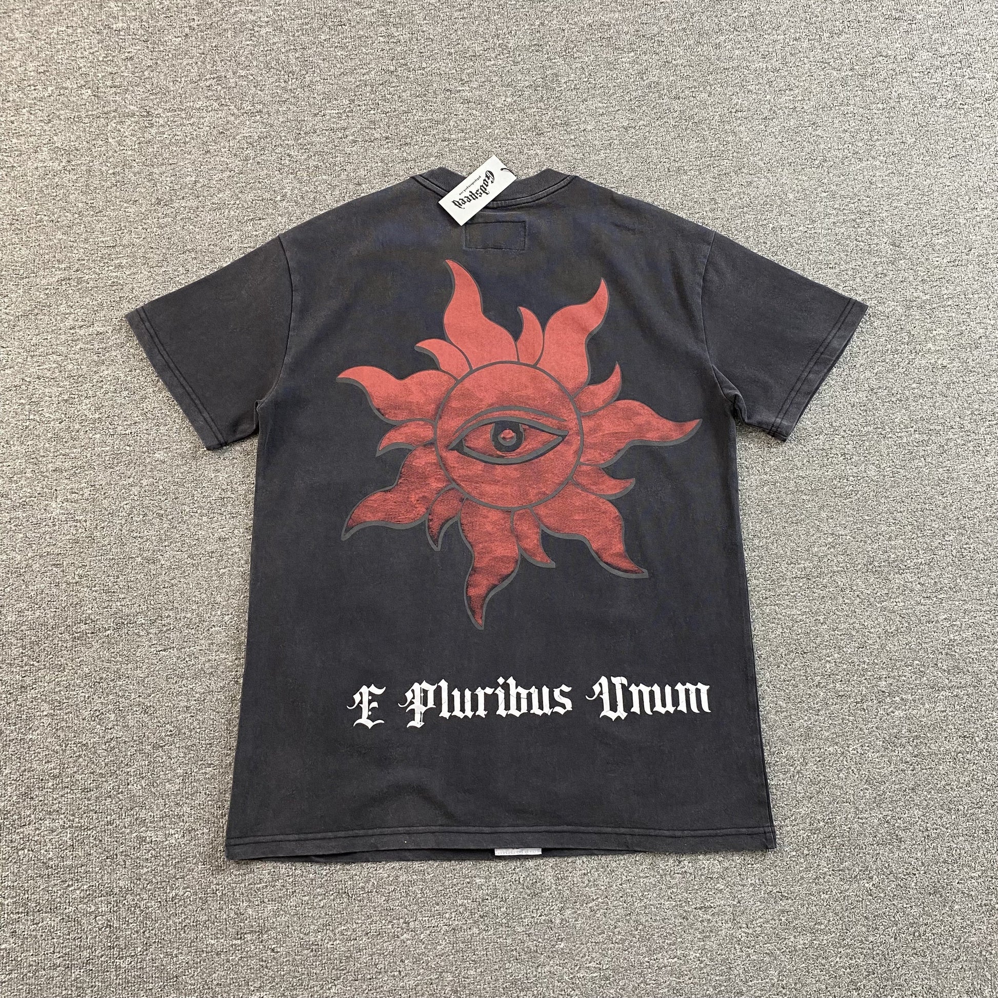 GODSPEED E Pluribus Unum T-shirt Washed - Black Unisex Streetwear Limited Edition