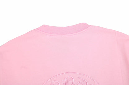 CHROME Hearts Horse Shoe Logo T-shirt - Pink Unisex Streetwear Limited Edition - The CHROME HEARTS HORSE SHOE LOGO T-SHIRT PINK - REPLICA delivers bold luxury streetwear aesthetics