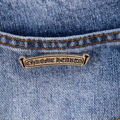 CHROME Hearts Cross Patch Jeans Denim - Black Unisex Streetwear Limited Edition