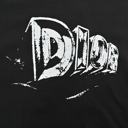 Camiseta negra gráfica de Dior