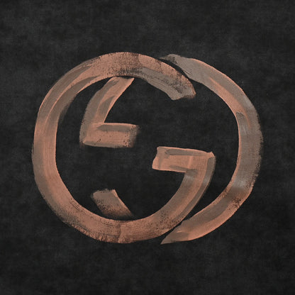 Camiseta Gucci con logo desgastado (negra)