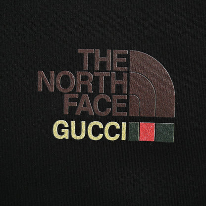 The North Face - Gucci Nature Print T-shirt (black) Unisex Streetwear Limited Edition - The North Face x Gucci Nature Print T-Shirt in black is a premium blend of