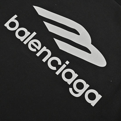 T-shirt à manches longues avec logo Balenciaga - Noir