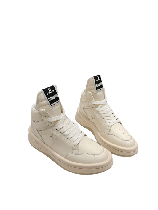 Rick Owens High-top Sneakers - Cream Unisex Streetwear Limited Edition - **Rick Owens Cream High-Top Sneakers: Elevate Your Style with Minimalist Elegance** Discover the perfect fusion