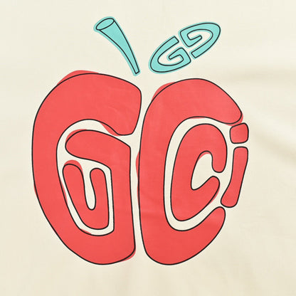 Camiseta Gucci con logo de manzana (blanca)