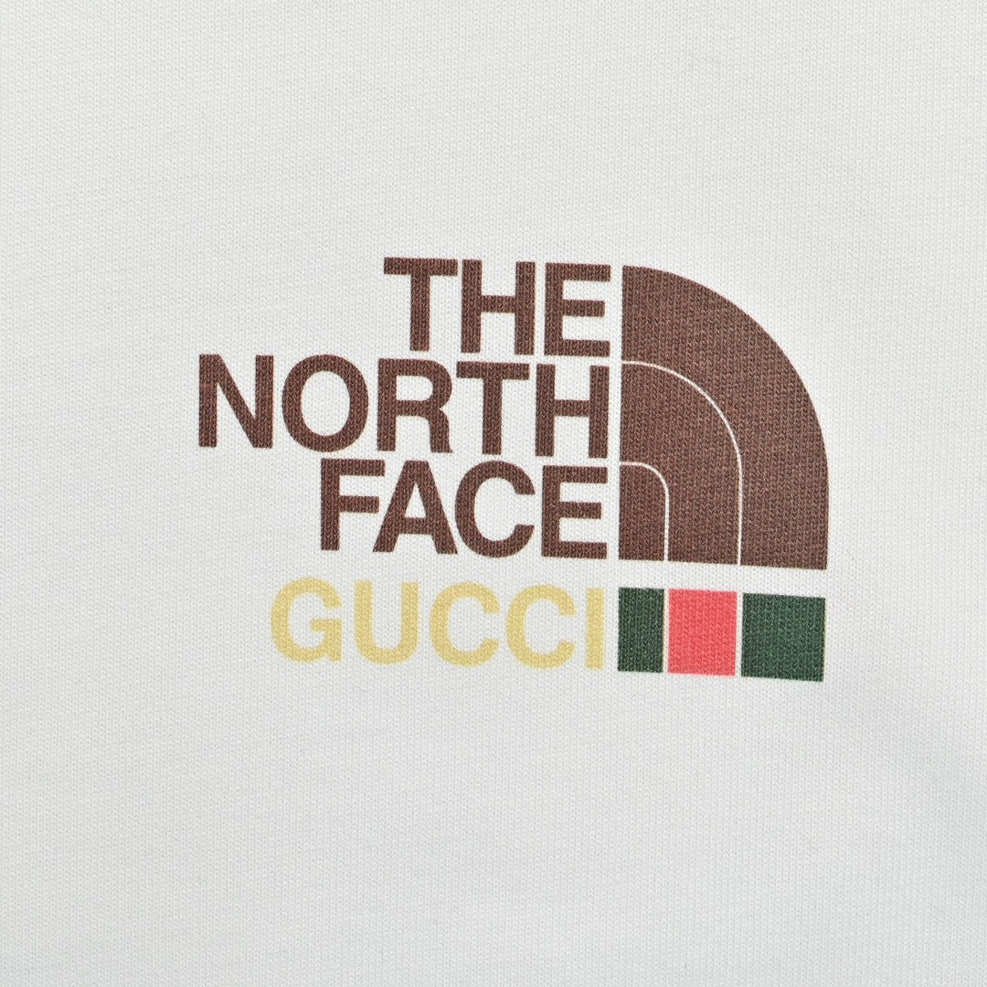 The North Face - Gucci Nature Print T-shirt - White Unisex Streetwear Limited Edition - The North Face x Gucci Nature Print T-Shirt is a stylish blend of luxury and