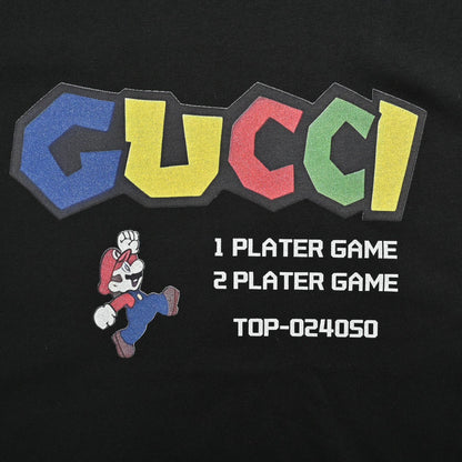Gucci Retro Game T-shirt (black) Unisex Streetwear Limited Edition - The Gucci Retro Game T-Shirt in black combines luxury with a playful nod to vintage