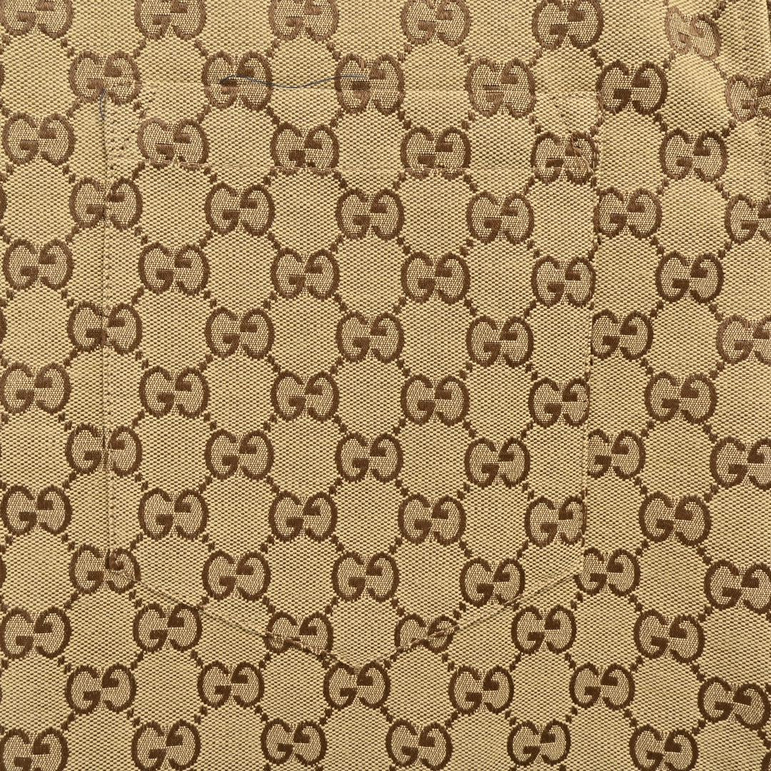 Camisa Gucci GG Monogram Beige de manga corta