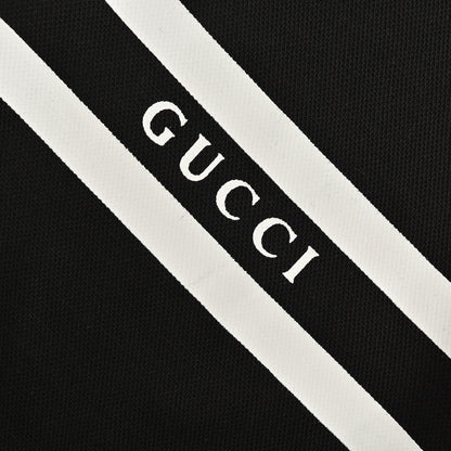 Polo à logo rayé Gucci (noir)