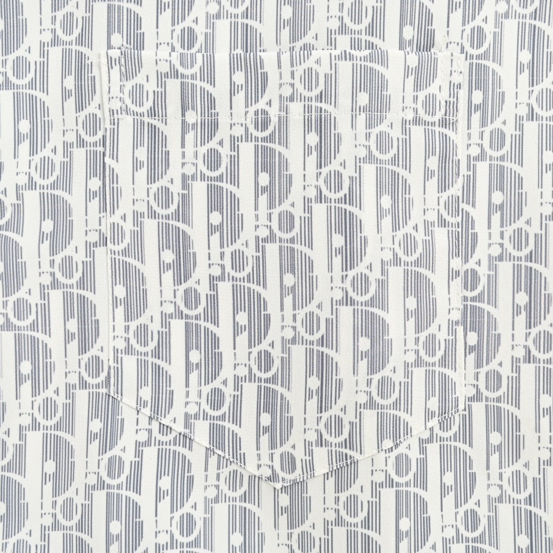 Camisa Dior con estampado de monograma (Gris)