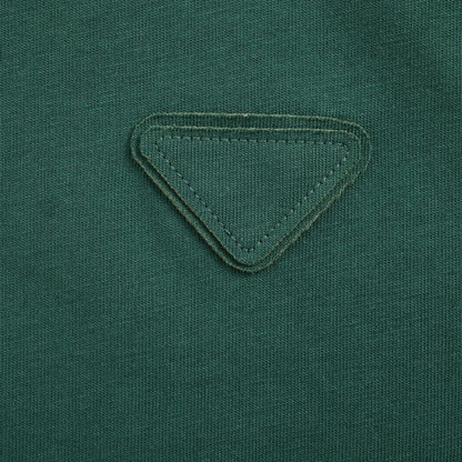 Prada Green Contrast Trim T-Shirt - detail - replica sneakers