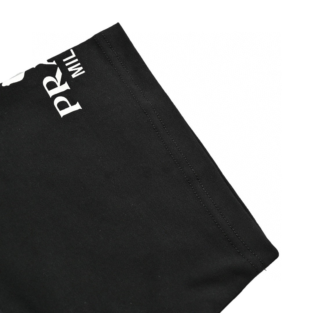 Prada Logo T-Shirt (Black) - detail - replica sneakers