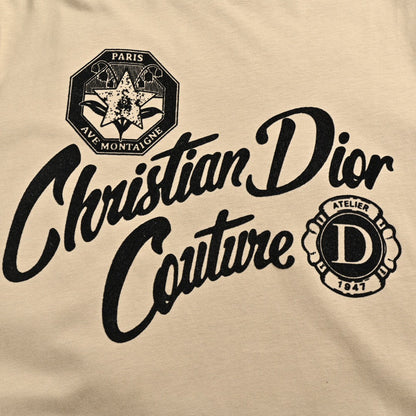 Dior Christian Dior Couture T-shirt - Beige Unisex Streetwear Limited Edition - This Dior t-shirt features a bold graphic design with 'Christian Dior Couture' text prominently displayed.