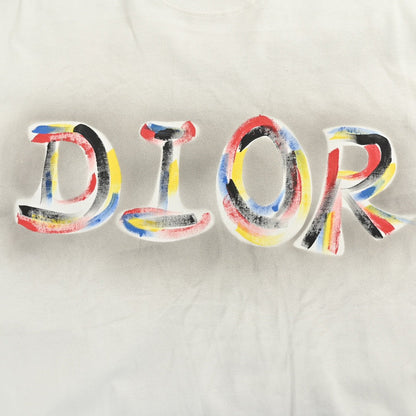 Camiseta con el logo artístico de Dior (blanca)