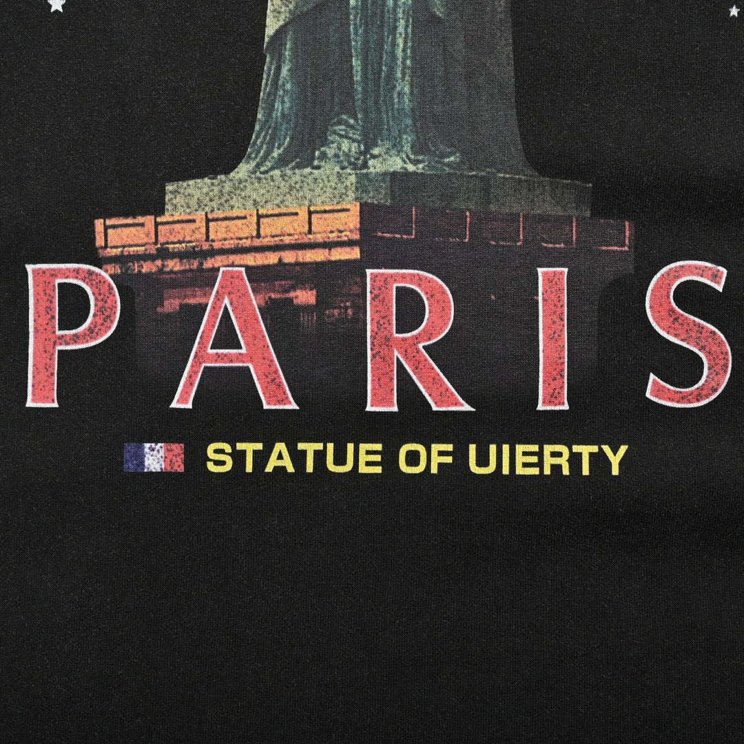 Camiseta Balenciaga Paris Estatua de la Libertad (Negra)