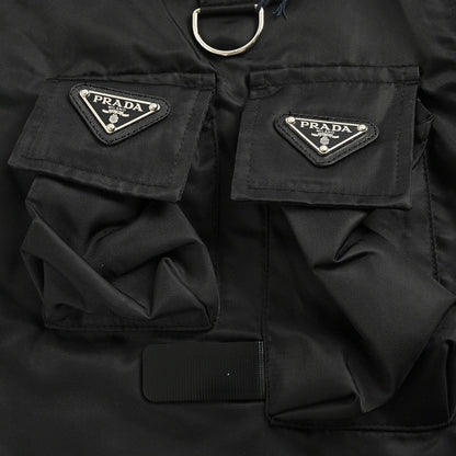 Prada Military Style Jacket - Black - detail - replica sneakers