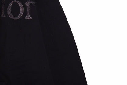 SUDADERA CON CAPUCHA DIOR CON LOGOTIPO DE FLORES NEGRA