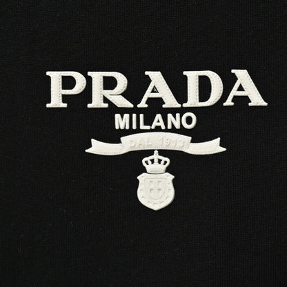 Prada Milano Logo Black T-Shirt - detail - replica sneakers