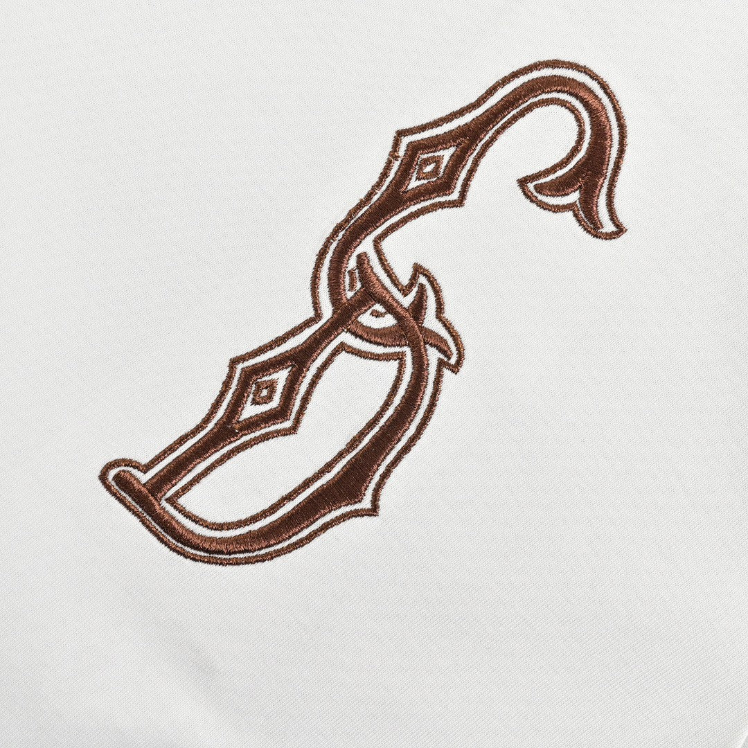 T-shirt Dior brodé avec logo CD (blanc)