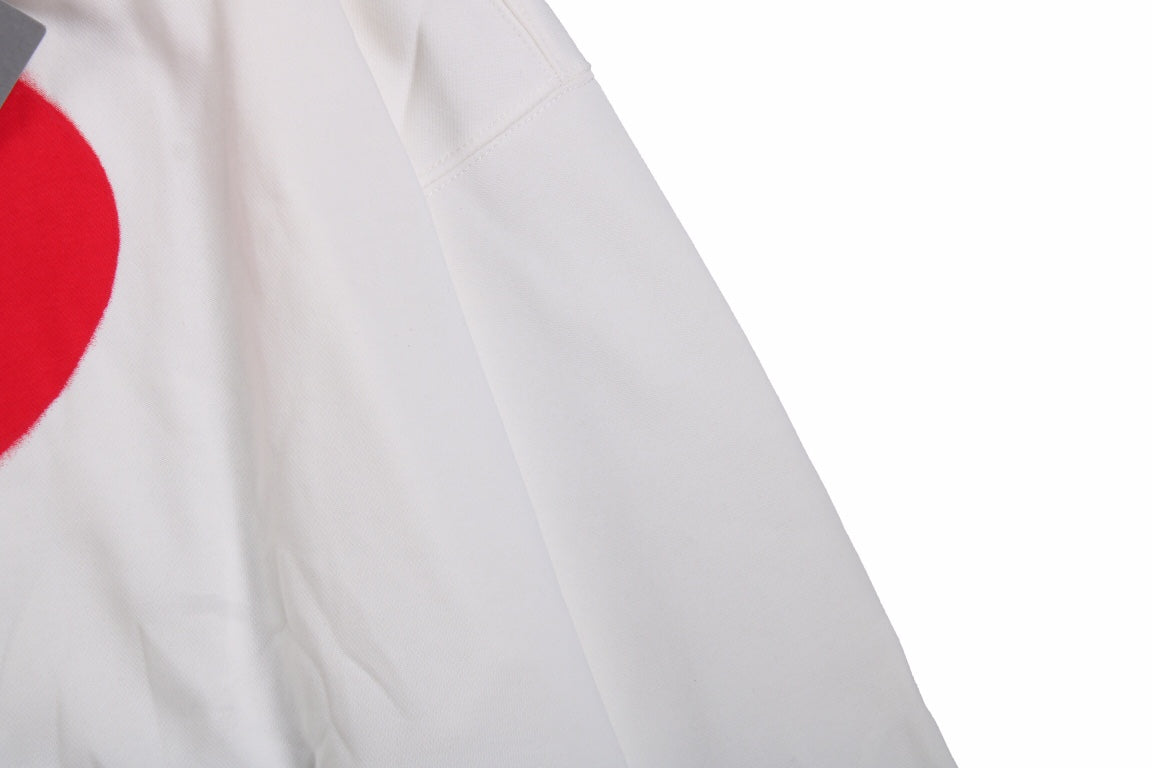 Sudadera blanca Balenciaga con estampado 'I Love'