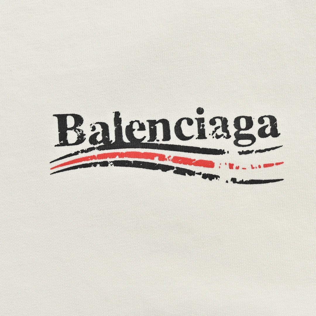 T-shirt de campagne politique Balenciaga (blanc)