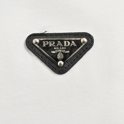 Prada Logo T-Shirt (White) - detail - replica sneakers