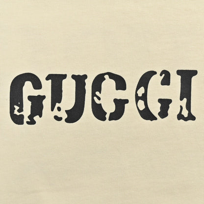 Camiseta con logo vintage de Gucci (color crema)