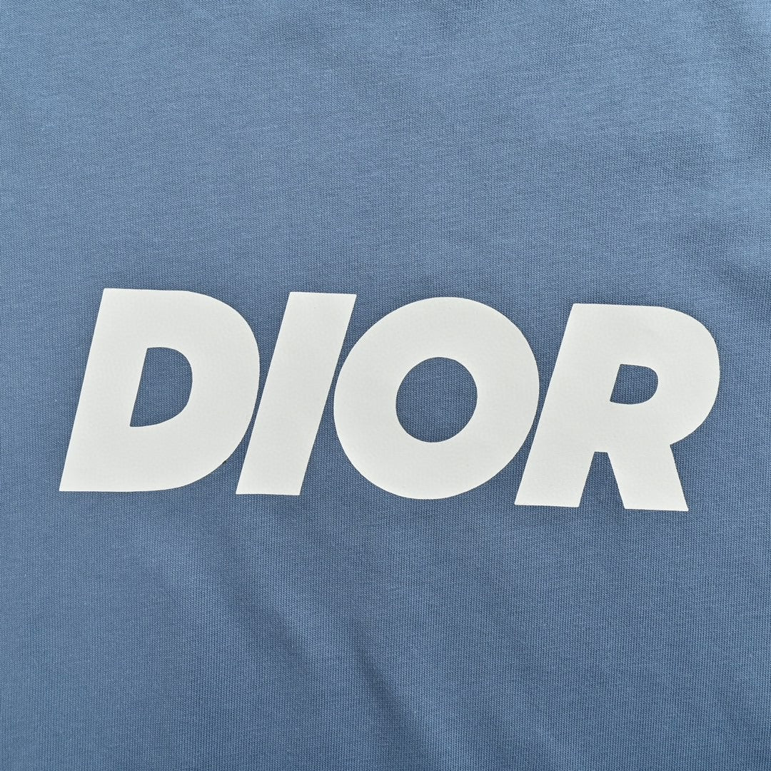 T-shirt Dior avec logo classique (bleu)