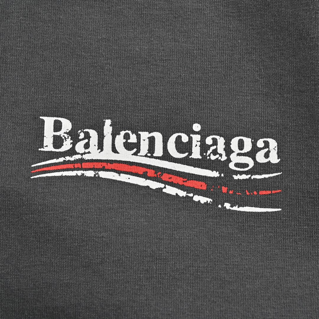 T-shirt de campagne politique Balenciaga (gris)