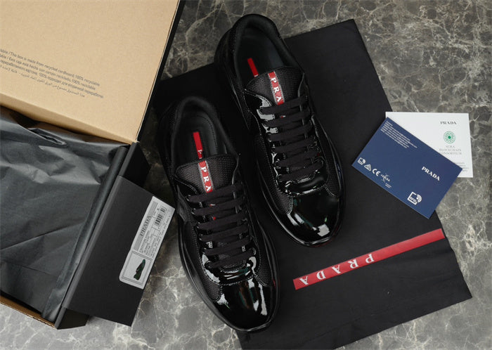 PRADA America's Cup Sneakers - Black Unisex Streetwear Limited Edition