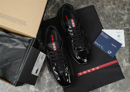 PRADA America's Cup Sneakers - Black Unisex Streetwear Limited Edition