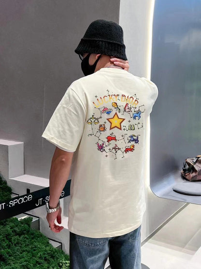 Dior Gradient Logo T-shirt - White Unisex Streetwear Limited Edition - <p dir='ltr'><span>White t-shirt featuring a distinctive 'DIOR' logo in a gradient color scheme on