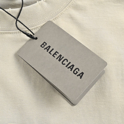 Balenciaga T-shirt - Double B Graphic - Grey Unisex Streetwear Limited Edition - <span>This Balenciaga t-shirt features a distinctive design with a large, faded double B graphic on