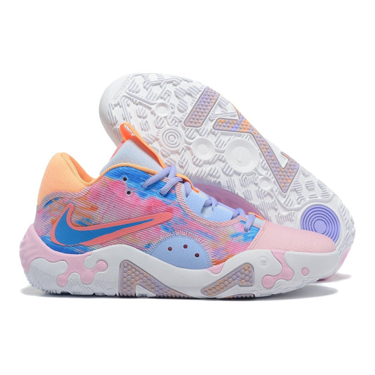 NIKE Pg 6 - Painted Swoosh Shoes - Red Unisex Streetwear Limited Edition - Introducing the Nike PG 6 x Painted Swoosh, a captivating blend of artistry and athleticism.