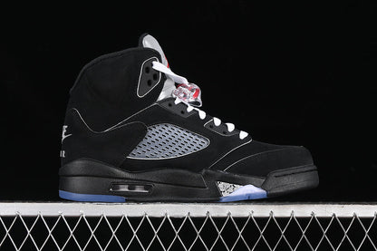 JORDAN Retro 5 - Metallic - Black Unisex Streetwear Limited Edition
