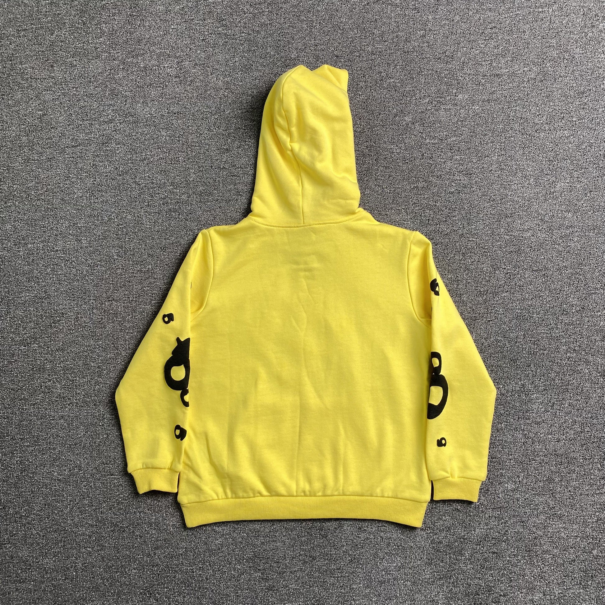 SP5DER Beluga Hoodie Gold - Red Unisex Streetwear Limited Edition - The SP5DER BELUGA HOODIE GOLD - REPLICA is a standout piece that radiates bold luxury