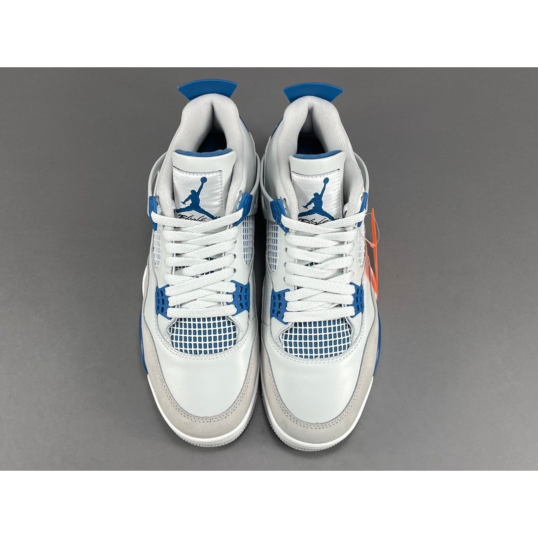 JORDAN 4 - Military - Blue Unisex Streetwear Limited Edition - Experience the iconic JORDAN 4 x MILITARY BLUE, a fusion of timeless style and modern