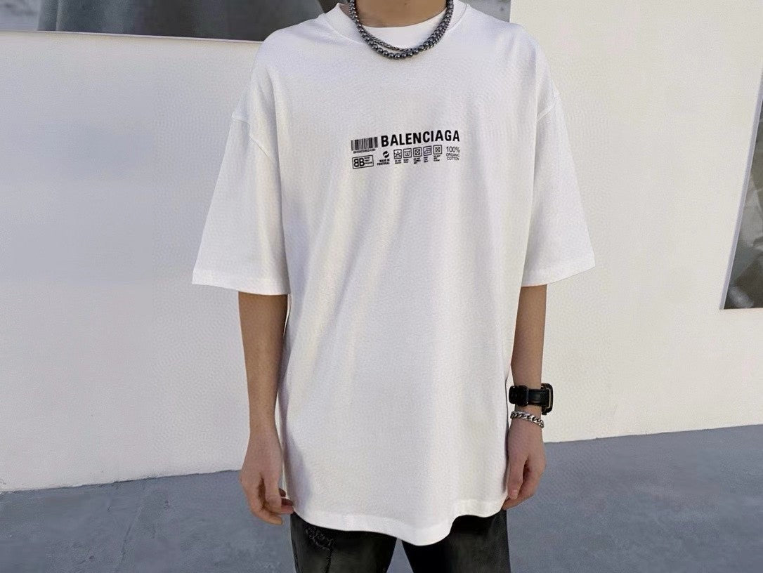 Balenciaga T-shirt - Barcode Graphic - Black Unisex Streetwear Limited Edition