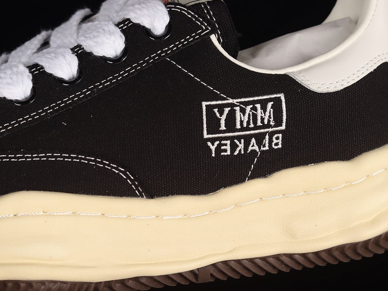 MAISON Mihara Yasuhiro Blakey Og Sole Leather Low Beige Sneakers - Black Unisex Streetwear Limited Edition