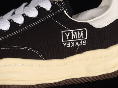 MAISON Mihara Yasuhiro Blakey Og Sole Leather Low Beige Sneakers - Black Unisex Streetwear Limited Edition