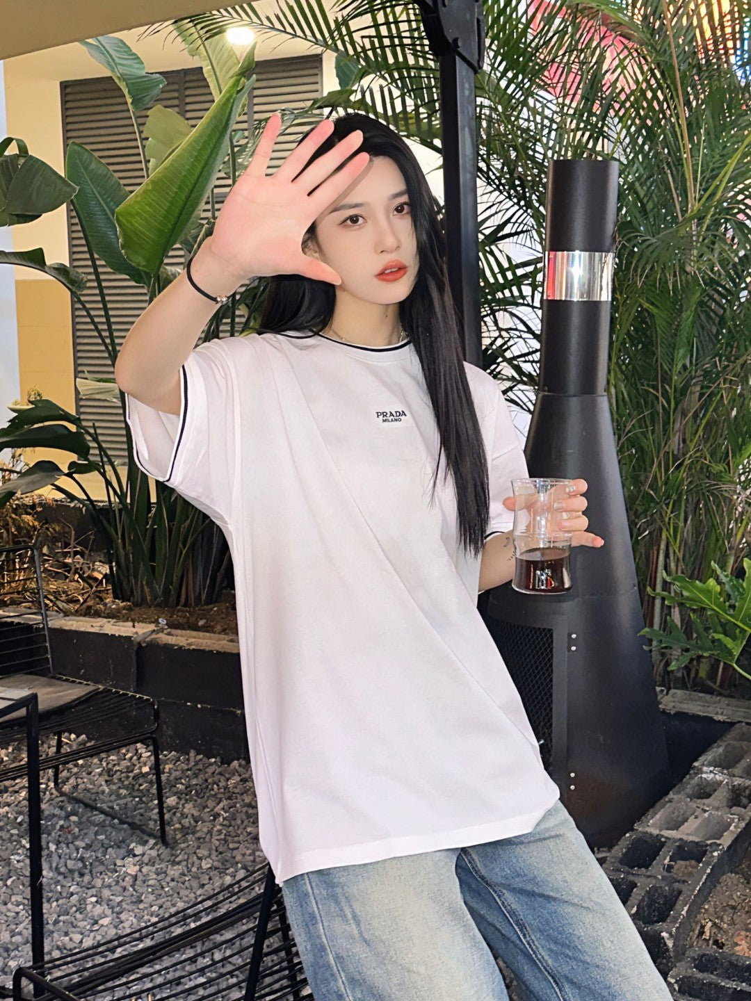 Prada Milano T-shirt - White Unisex Streetwear Limited Edition - <span>This Prada Milano t-shirt offers a minimalist and elegant design. The white cotton fabric is