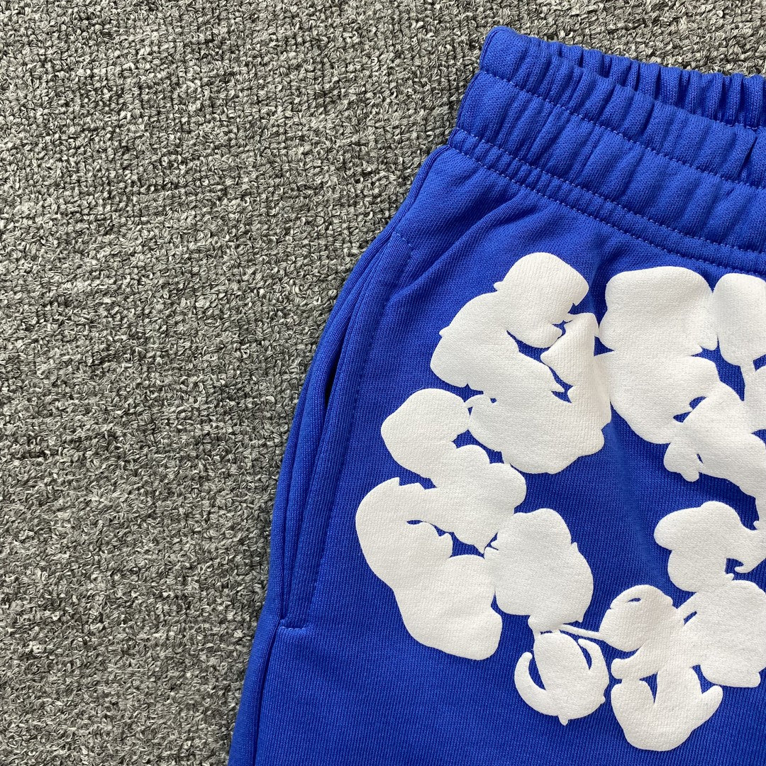 DENIM Tears Cotton Wreath Shorts Deep - Blue Unisex Streetwear Limited Edition