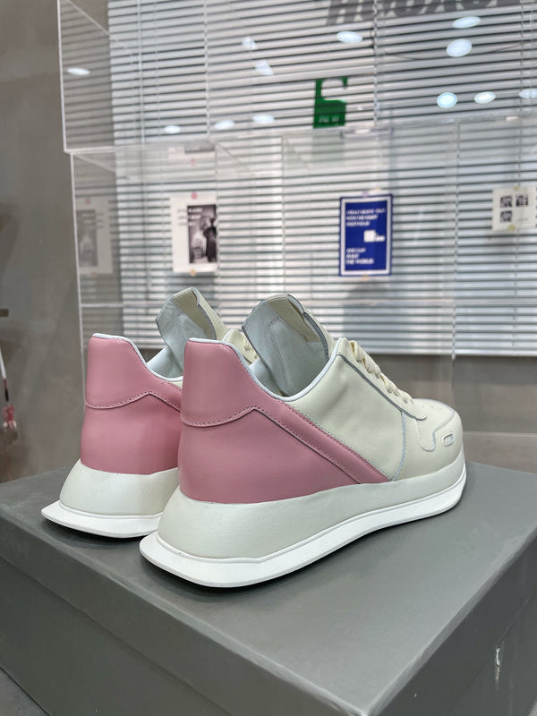 Two-Tone Pink Accent Sneakers - insole - replica sneakers