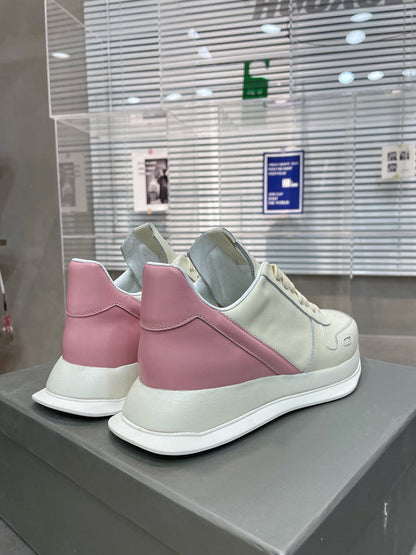 Two-Tone Pink Accent Sneakers - insole - replica sneakers