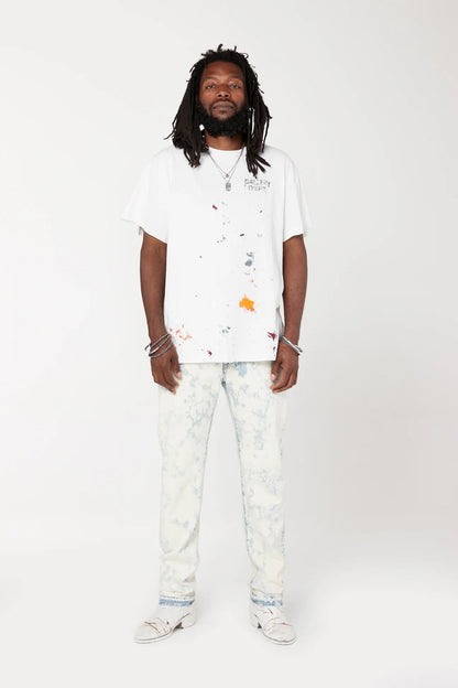 GALLERY Dept Boardwalk Tee T-Shirt - White Unisex Streetwear Limited Edition - **Gallery Dept. Painted Logo Tee: Detailed Product Description** Introducing the Gallery Dept. Painted Logo Tee,